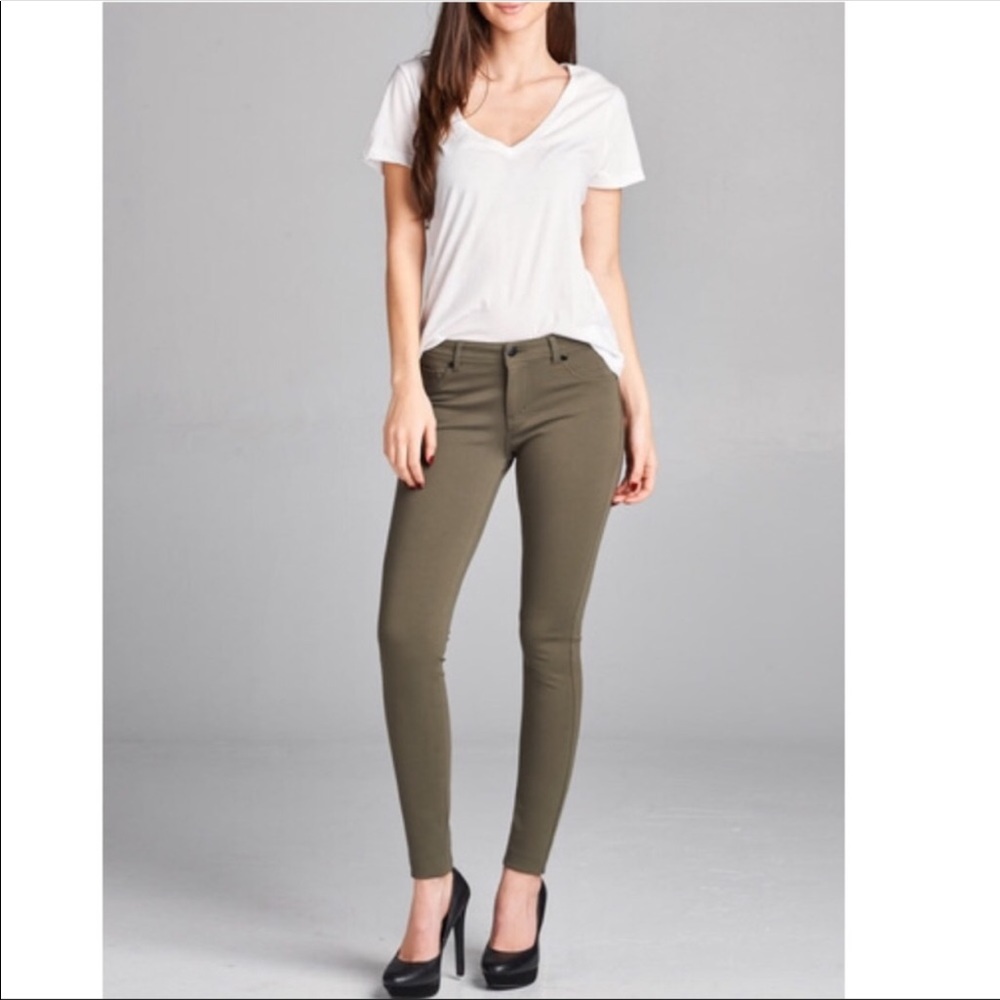 💚Olive Ponte Pants💚